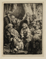 KG 03571
<br/>
Jozef vertelt zijn droom aan Jacob (B 37)
<br/>
<em>Rembrandt (1606-1669)</em>